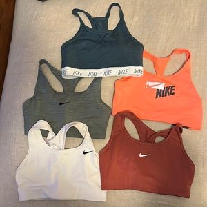 Nike sports bras set of 5